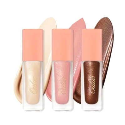 Image of Oulac Liquid Eyeshadow Satin Finish Multi Use Primer &amp; Blush Blendable Smooth Eye Make up, Crease Resistant, Non Greasy, Vegan, Cruelty Free (SA02/SA03/SA04)