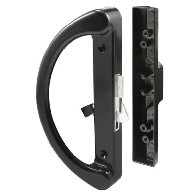 Image of Prime Line Products C 1252 Sliding Door Handle, Hook Latch, Black