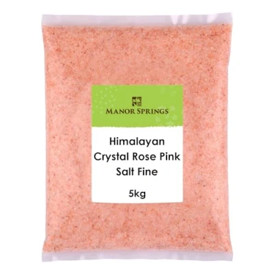 Image of Himalayan Rose Pink Crystal Salt Fine 5kg by Manor Springs