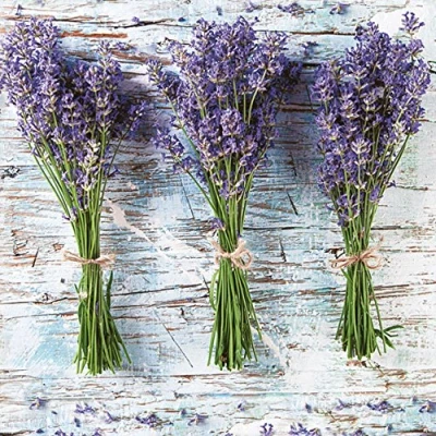 Image of Daisy Napkins 33 x cm Pack of 20 Serviettes Three Bunches Lavender
