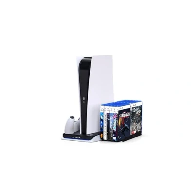 Image of Imp Gaming DLX Twin Charging Tower With Cooling Fans &amp; Game Storage Stand PlayStation 5