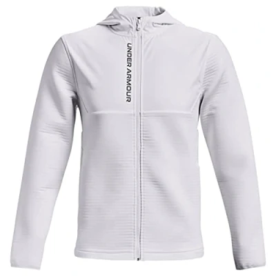 Image of Under Armour Storm Long Sleeve ZipUp White Mens Daytona Track Jacket 1366279 100 Size Medium