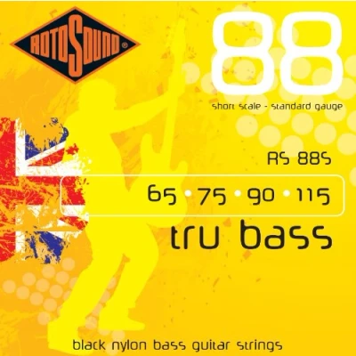 Image of Rotosound RS88S Black Nylon Standard Gauge Flatwound Bass Strings Short Scale (65 75 90 115)