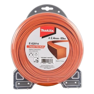 Image of Makita E 02814 Square Trim Plus Strimmer Line (Diameter 2.4 mm, 69 m, Orange)