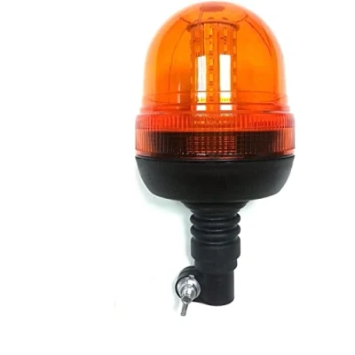Image of 12 24V RECOVERY STROBE AMBER LED LIGHT ORANGE BREAKDOWN DIN POLE FLASHING BEACON TRUCK CAB LORRY E MARKED
