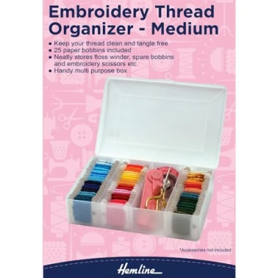 Image of Hemline Embroidery Floss Thread Box Medium H3003.M