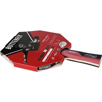 Image of Butterfly Timo Boll Ruby Table Tennis Bat, Red / Black