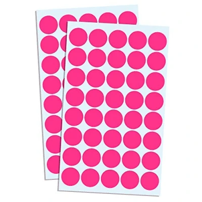 Image of 2000 Pieces, 20mm Pink Dot Stickers, Sticky Dots Round Circle Spot Labels