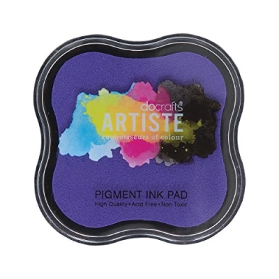 Image of Artiste Pigment Lavender Ink Pad for Stamping, Embossing Powders, Crafting Supplies, Highly Pigmented, Use with Clear Stamps, Rubber Pads are Safe Non Toxic Acid Free