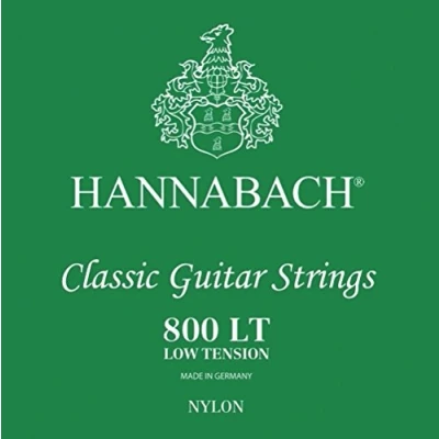 Image of Hannabach classical guitar strings Series 800 low Tension silver plated E1, 8001LT, for (silver copper wire, tension, entry level guitars)