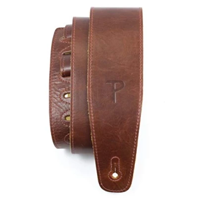Image of Perri’s Leathers Ltd. Guitar Strap The Africa Collection Rust Adjustable For Acoustic/Bass/Electric Guitars Made in Canada (AFR25 6872)