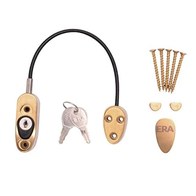 Image of ERA Child Safety Window Locking Restrictor (Polished Gold)