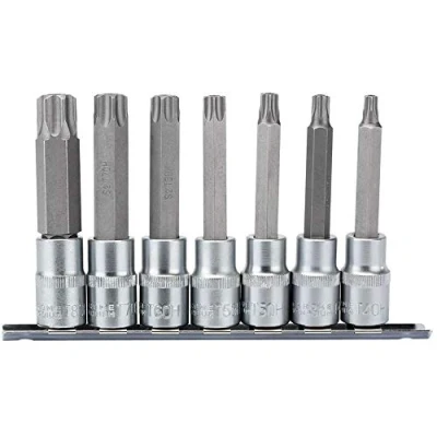 Image of Draper TX STAR� Security Socket Bit Set, 1/2&quot; Sq. Dr., 100mm (7 Piece)