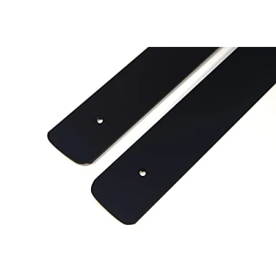 Image of End Strip Angle Side Bar Worktop Kitchen Black 38 mm Aluminium (Left + Right with Screw Holes)