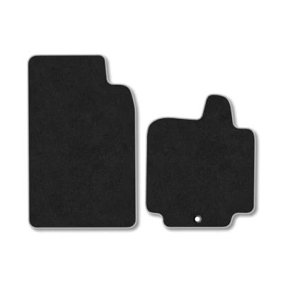 Image of Car Mats Compatible with Smart Fortwo (2007 2014) Tailored Fit Grey Carpet Floor Set Accessory Custom 4 Pieces Anti Slip Backing &amp; Binding Trim Edge