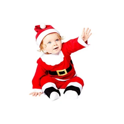 Image of amscan 9904087 Kids Little Santa Suit Christmas Fancy Dress Costume Age: 4 6 Years