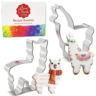 Image of Llama and Alpaca Cookie Cutters 2 Pc. Set Made in USA by Ann Clark