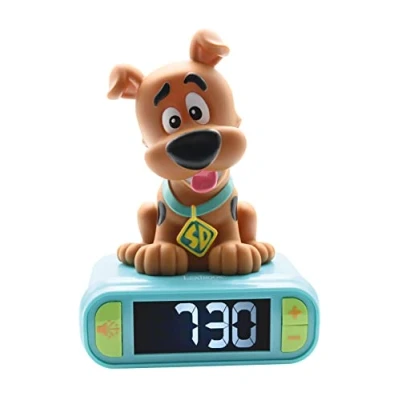 Image of LEXIBOOK Digital Alarm Kids with Night Light Snooze, Childrens Clock, Luminous Scooby Doo, Blue Colour