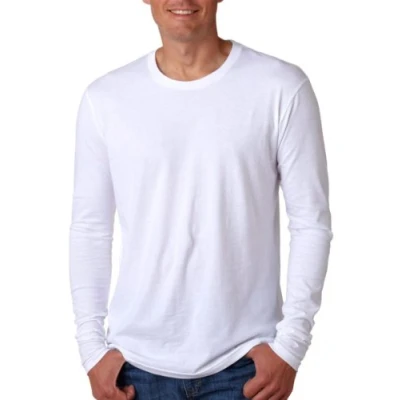 Image of Next Level Mens Premium Fitted Long Sleeve Crew Tee (N3601) White 2XL