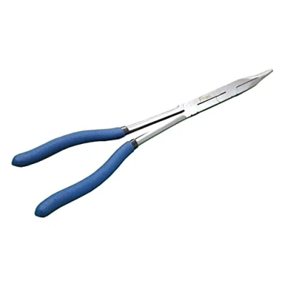 Image of 13 Inch Dual Pivot Pliers, 50Cr V Industrial Quality Precision Tool, Extra Long Reach Compound Action Pliers (45 Degree Bent Nose)