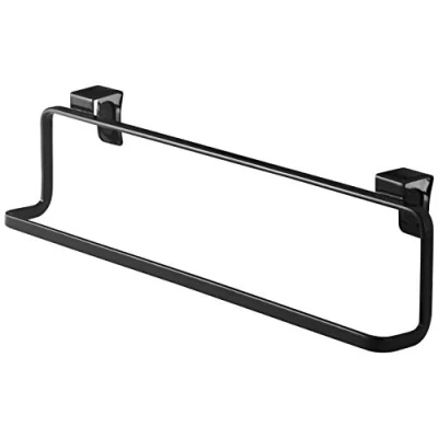 Image of Yamazaki 2747 Tower Kitchen Towel Hanger Wide, Black, Steel, Minimalist, 30 x 6.5 8 cm