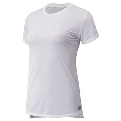 Image of New Balance Core Run Short Sleeve, Women, White, M