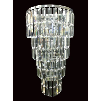 Image of Padua 5 Light Polished Chrome Lead Crystal Wall