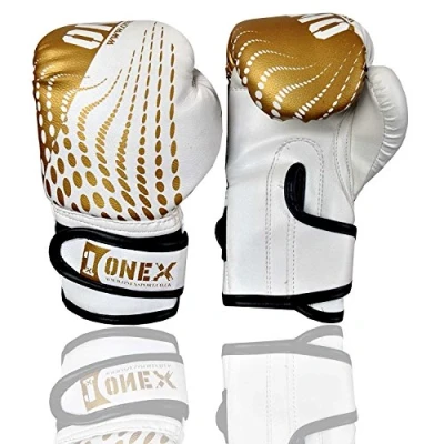 Image of MMA Kids Boxing Gloves,Muay Thai Junior Martial Arts Punch Bag Mitts Golden