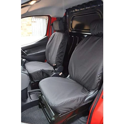 Image of Van Demon Tailored Seat Covers for Nissan NV200 (2009 ) [Driver + Non folding Single Passenger Seat] Airbag Compatible, Heavy Duty Work Protection Accessories