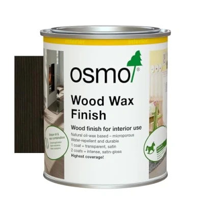 Image of Osmo Wood Wax Finish 3161 Ebony (750ml, Ebony)