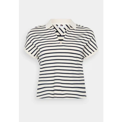 Image of Tommy Hilfiger Curve Polo shirt, Women&#039;s, Size: 18, Calico/dark night navy