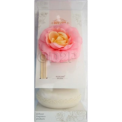 Image of Aroma Natural Flower Reed Diffuser Oils Glass VASE Refill Oil Room AIR FRESHENER