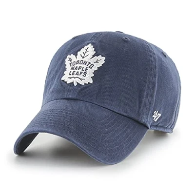 Image of 47 NHL Toronto Maple Leafs Clean Up Unisex Baseball Cap, Adjustable Strap &amp; Buckle, Leaf Logo, Colour Navy Blue