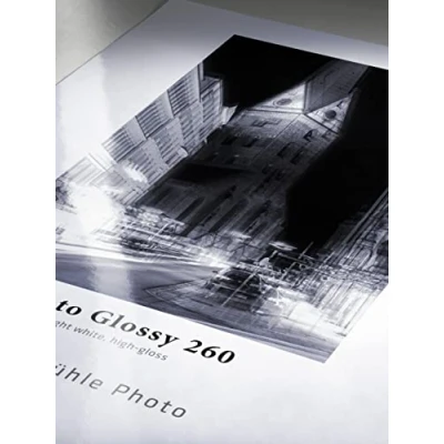 Image of Hahnemühle 10641923 Photo Glossy Paper, 260 g/m², DIN A2, 420 x 594 mm, Bright White