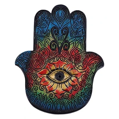 Image of Nemesis Now Hamsa&#039;s Strength Hand Incense Stick Burner, Red, 12.5cm