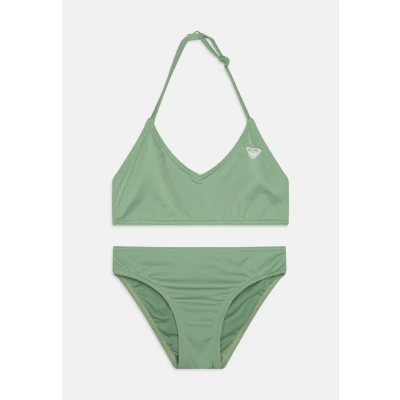Image of Roxy Solid Active Bikini for kids, Size: 6y, Basil
