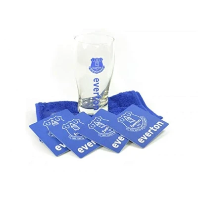 Image of Everton FC Mini Bar Set (One Size) (Blue/Clear)