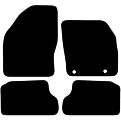 Image of Carsio Carpet Car Mats For Ford Focus Mk2 2005 2011 Tailored Fit Floor Mat Set Complete Accessory Black Custom Fitted All Weather, Anti Slip Backing &amp; Grey Trim