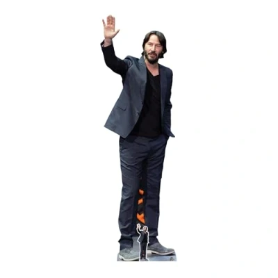 Image of Star Cutouts Ltd CS798 Keanu Reeves Lifesize Cardboard Cutout Celebrity Theme Multicolour for Parties, Decorations and Gifts, Solid, Life Size