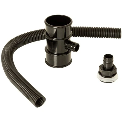 Image of FloPlast RVM1B Black Rainwater Diverter (Conects to 50MM Round Downpipe),