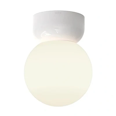 Image of Astro Lyra Ceiling 180 Dimmable Bathroom Light IP44 Rated (Gloss Glaze White), LED E27/ES Lamp, Designed in Britain 1472004 3 Years Guarantee