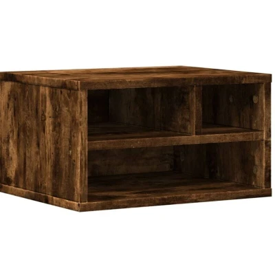 Image of vidaXL Printer Stand Smoked Oak 40x32x22,5 cm Engineered Wood