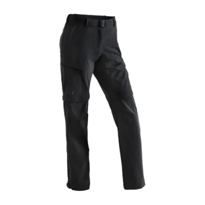 Image of Maier Sports Nata Hiking Trousers Women Zip, Womens, Nata, Black