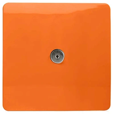 Image of Trendi Artistic Modern Glossy Tactile TV Socket Orange