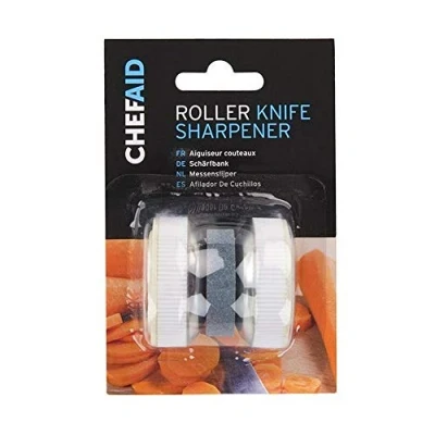 Image of Chef Aid Roller Knife Sharpener, Your Over Grindstone Sharpen Knives, Works on All Flat Edged Knives to
