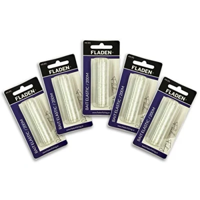 Image of FLADEN Fishing 1000m of Bait Elastic (5 x Spools 200m) Safely Securing Your Hook Prevents Slippage on The [40 3915]