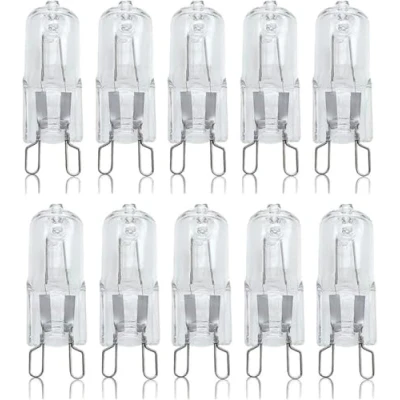 Image of 10 x Eveready G9 40W Halogen Light Bulb Clear Capsule Lamps Long Life, Warm White