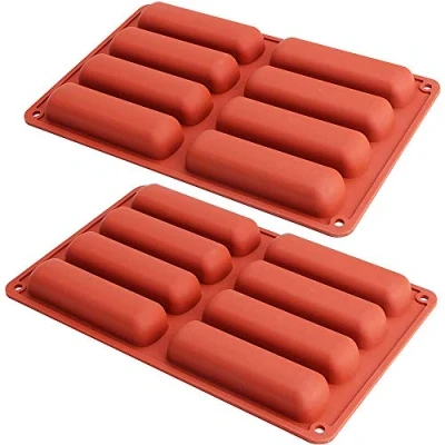 Image of 2 Pieces Biscuit Silicone Mold,Rectangular Molds,Chocolate Mold,for Bread, Cake, Chocolate Bar, Granola Biscuits,Energy Bars