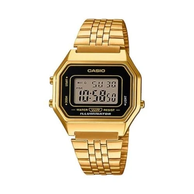 Image of Casio Women&#039;s Digital Watch with Stainless Steel Bracelet LA680WGA 1D