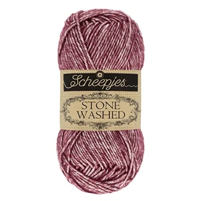 Image of Scheepjes Stone Washed 810 Garnet Yarn 10x50g